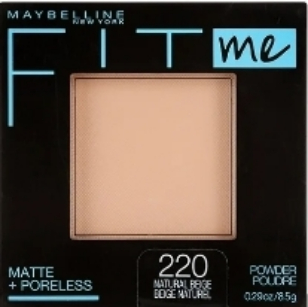 1 Maybelline Fit Me Matte Poreless Pressed Face Powder Makeup, Natural Beige
